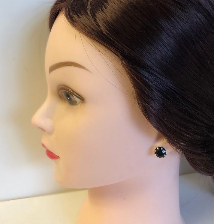 Oorbellen knopjes met zirkonia zwart - zilver, Sieraden, Tassen en Uiterlijk, Oorbellen, Overige materialen, Verzenden, Zwart