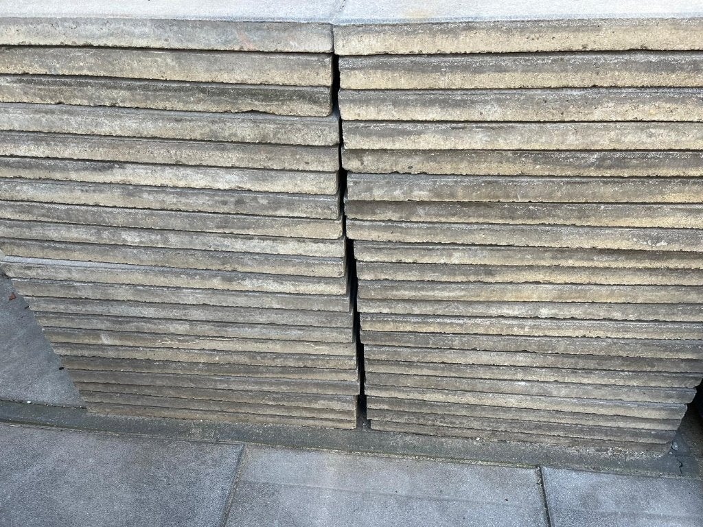 40 Stoeptegels, Tuin en Terras, Tegels en Klinkers, Ophalen, Gebruikt, Overige typen, 10 m² of meer