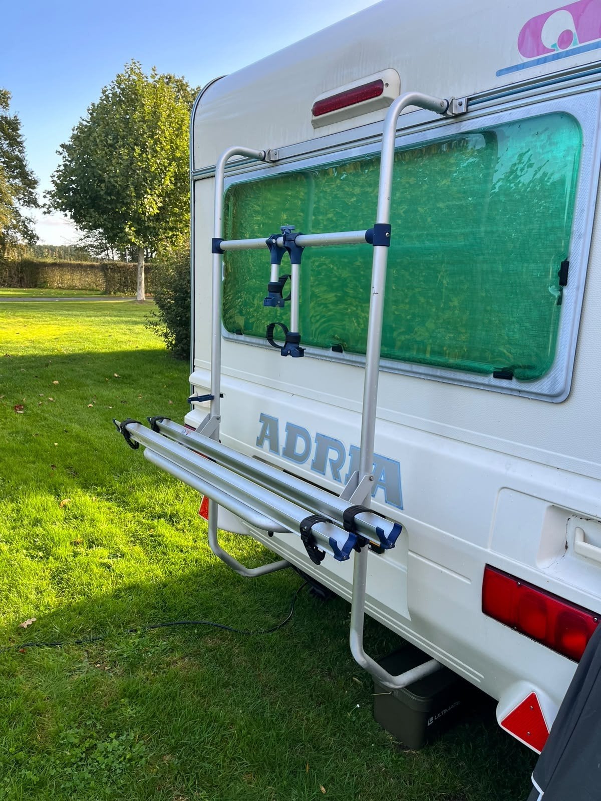 Fietsendrager voor caravan - Gebruikt, Auto diversen, Ophalen of Verzenden, 2 fietsen, Gebruikt, Achterklepdrager