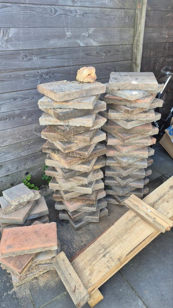 Stoeptegels 30x30 gratis afhalen, Tuin en Terras, Ophalen, Gebruikt, Beton, Terrastegels