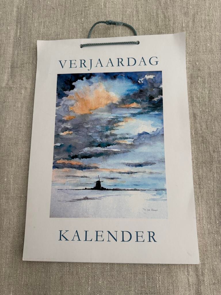 Verjaardag Kalender / Kunstkalender Maandkalender, Diversen, Ophalen of Verzenden, Maandkalender, Nieuw