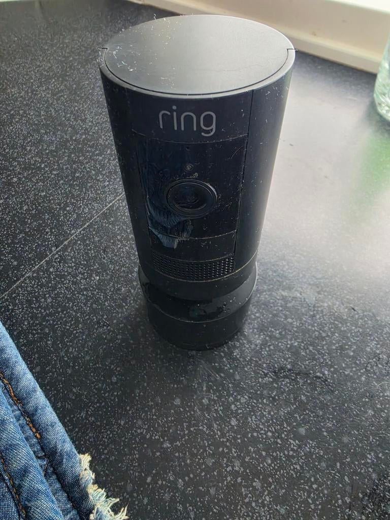 Ring camera met draai- en kantelstandaard, Audio, Tv en Foto, Videobewaking, Verzenden, Gebruikt, Buitencamera