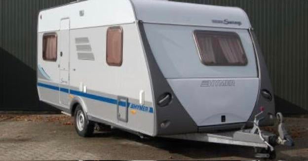 Mooie, ruime caravan in prima staat: Eriba Hymer 465, Caravans en Kamperen, Rondzit, Vast bed, Particulier, 4 tot 5 meter
