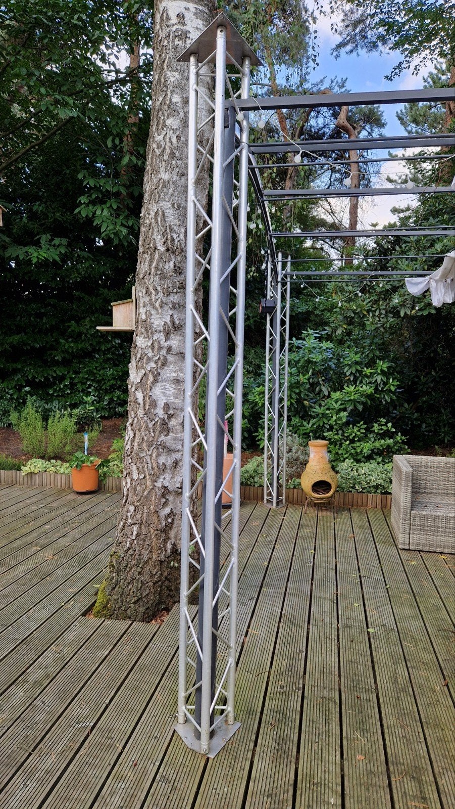 4x Truss 250x23x23x23 3cm buis driehoek met platen, Muziek en Instrumenten, Licht en Laser, Ophalen, Gebruikt, Overige typen