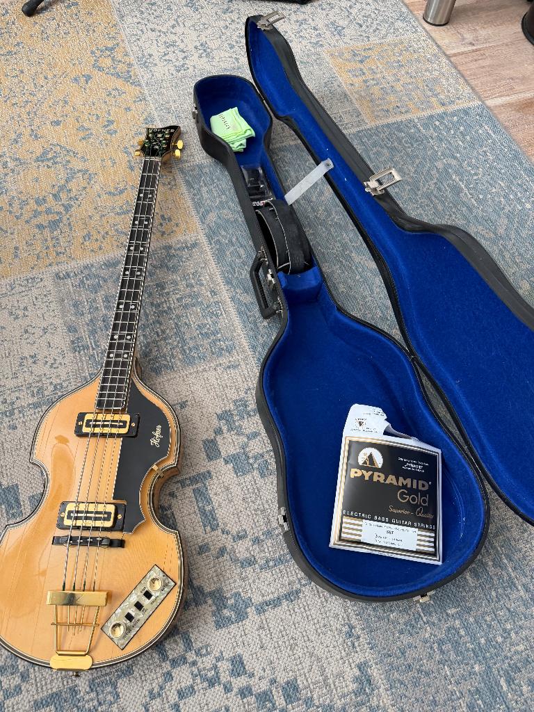 Hofner 5000/1 bas, de Luxe, 1974., Muziek en Instrumenten, Ophalen of Verzenden, Gebruikt, Semi-akoestisch
