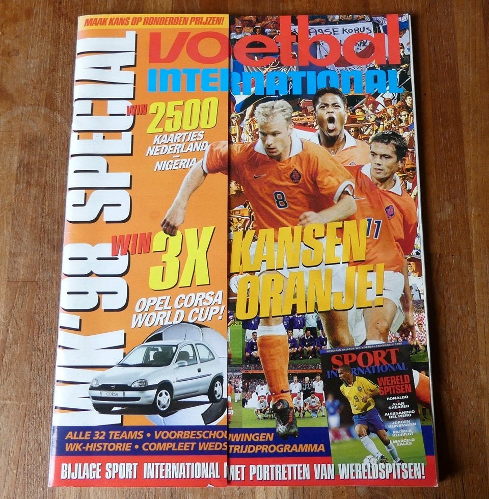 Voetbal International WK 98 special wereldkampioenschap 1998, Ophalen of Verzenden, Gebruikt, Buitenlandse clubs, Boek of Tijdschrift