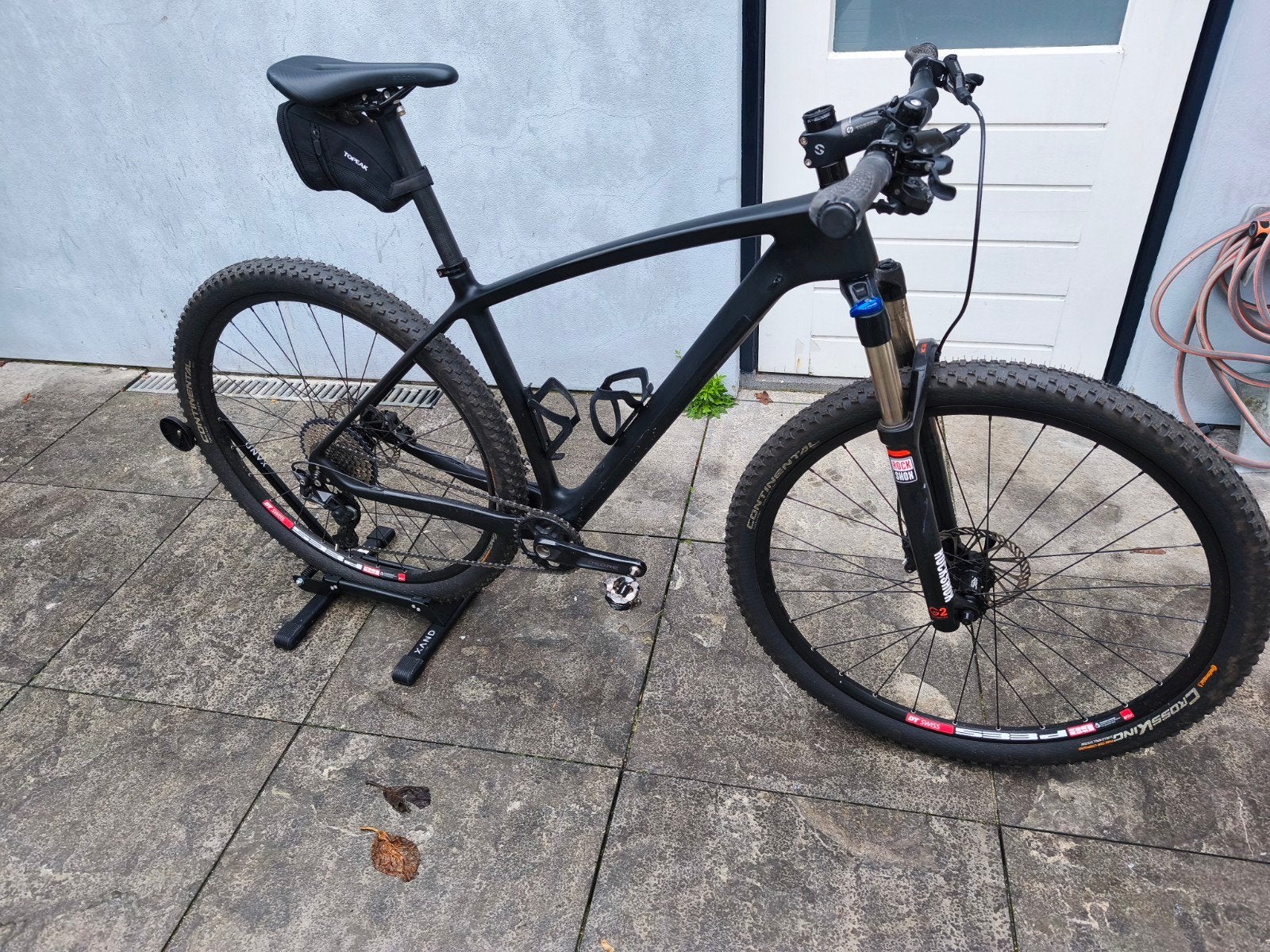 Zelfbouw Mountainbike - Hardtail carbon frame, Gebruikt, Hardtail, Schijfrem, 53 tot 57 cm