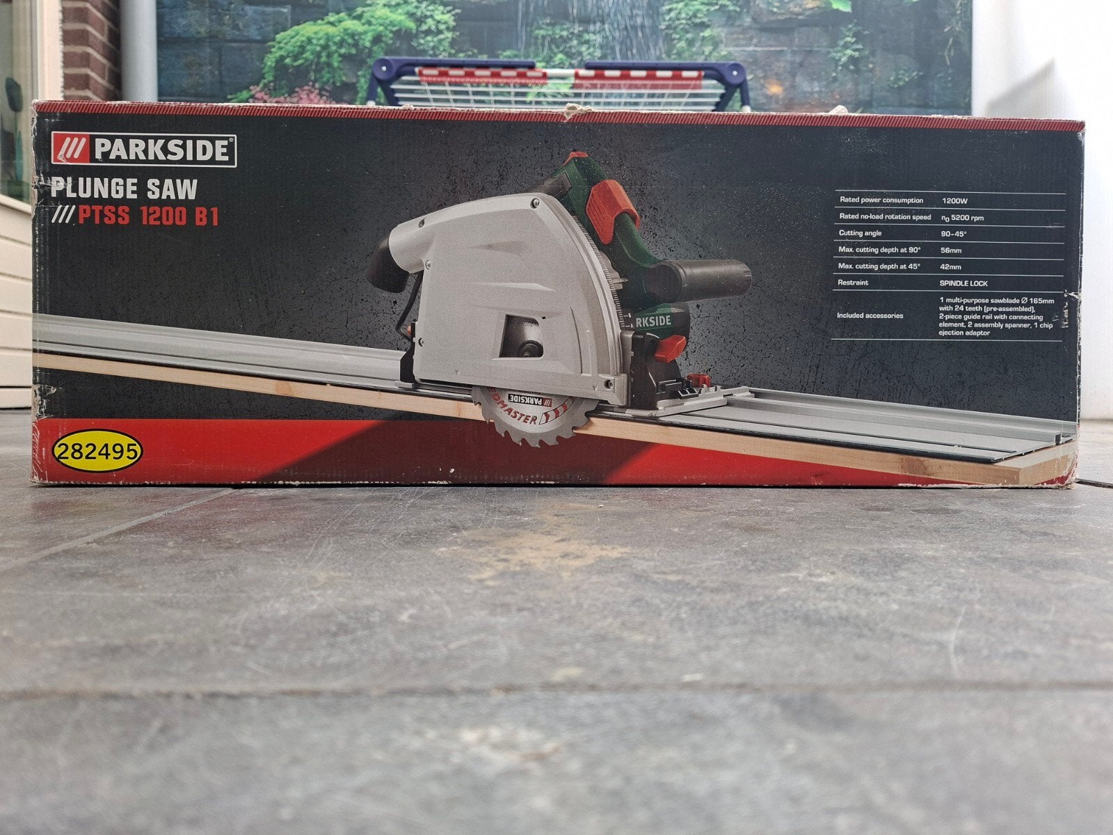 Parkside invalzaag PTSS 1200 BT met geleiderail en 4m kabel, Ophalen, Gebruikt, Invalzaag, Parkside
