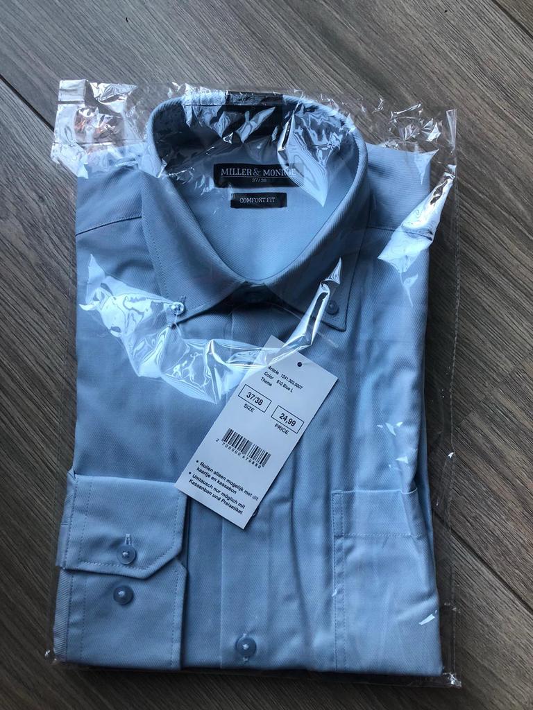 Nieuw Miller en Monroe overhemd, Kleding | Heren, Ophalen of Verzenden, Nieuw, Blauw, Overige halswijdtes