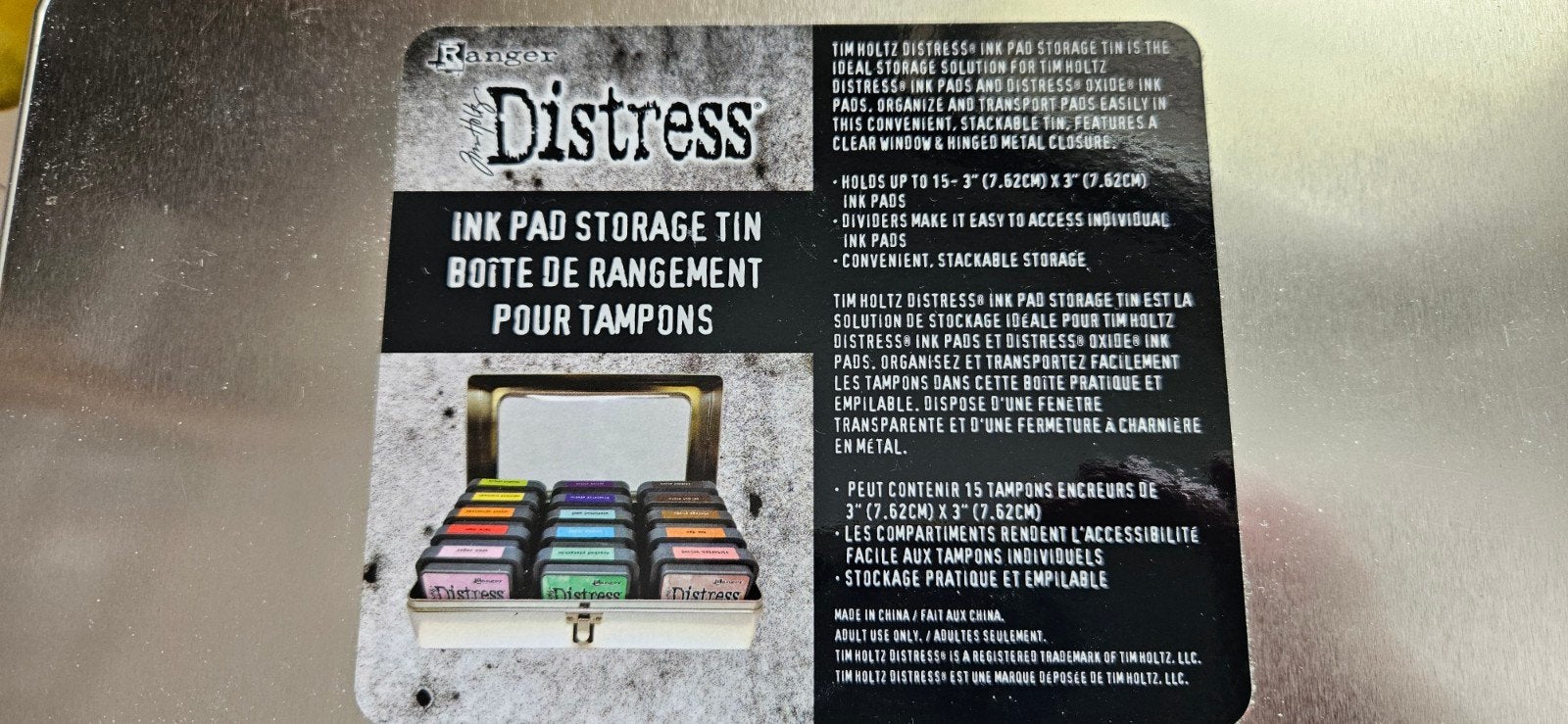 2 Storage tins voor grote  distress inkpads of oxide inkpads, Hobby en Vrije tijd, Ophalen of Verzenden, Zo goed als nieuw, Overige typen