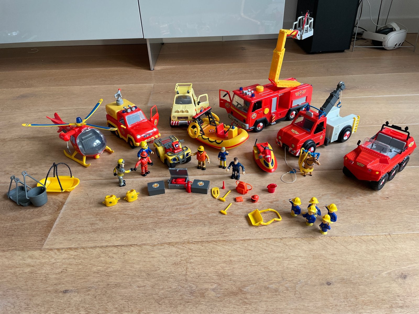 Grote set Brandweerman Sam voertuigen en figuren, Ophalen of Verzenden, Zo goed als nieuw, Jongen of Meisje