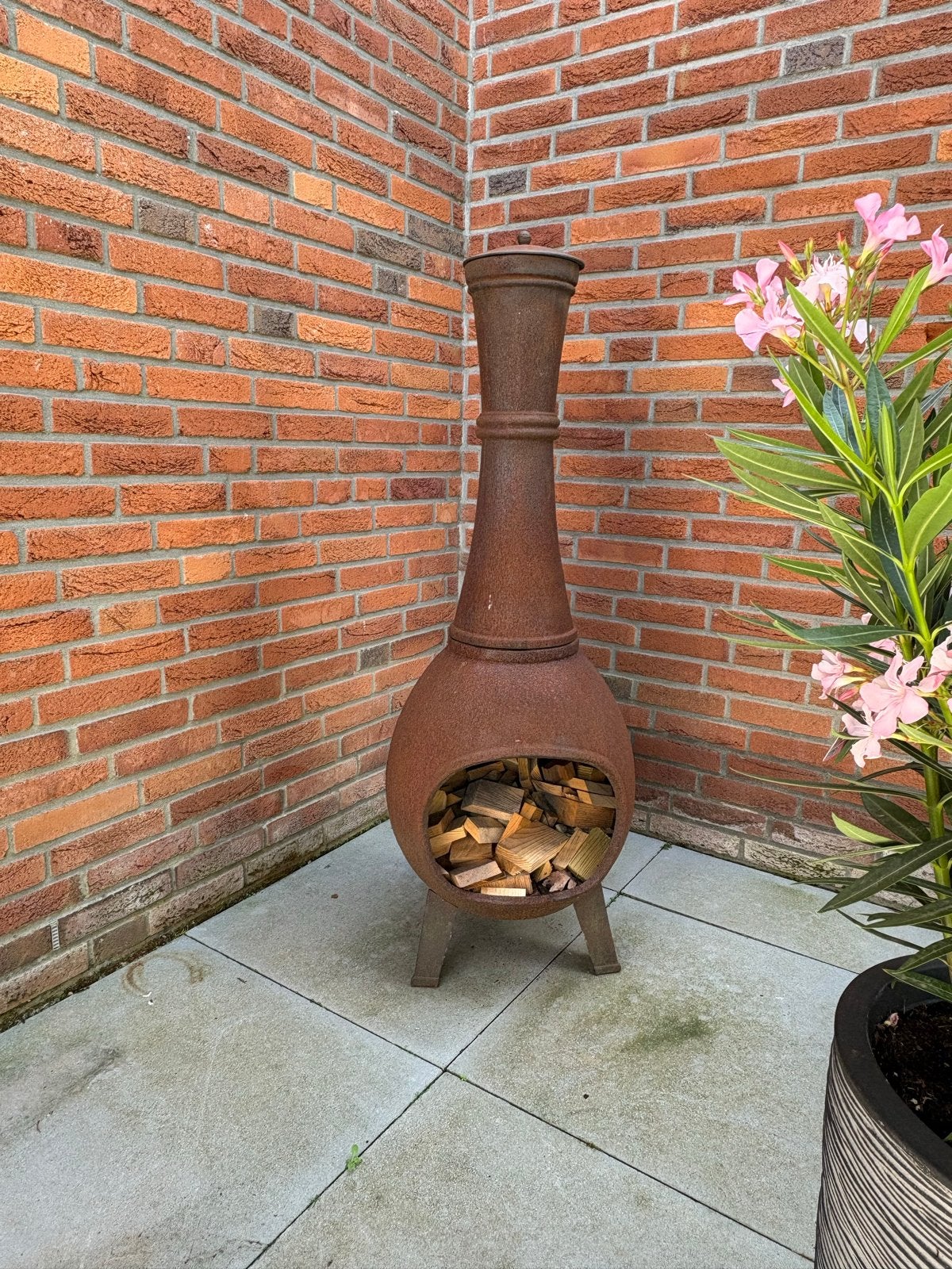 Rustieke gietijzeren vuurkorf/vuurton, Tuin en Terras, Vuurkorven, Ophalen, Gebruikt, Vuurton