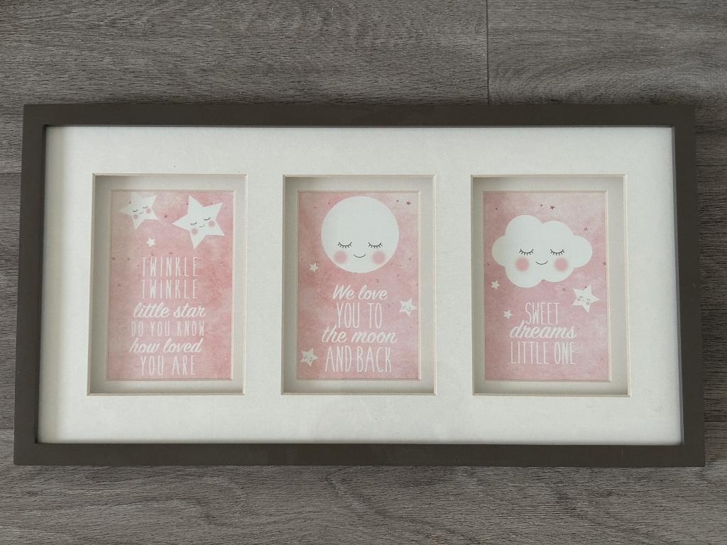 Fotolijst babykamer meisje, Ophalen of Verzenden, Gebruikt