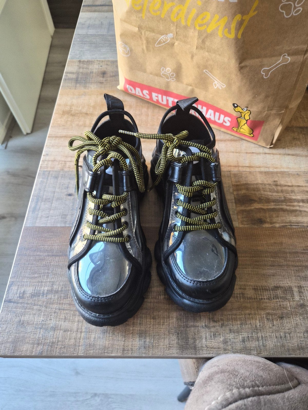 Buffalo boots maat 37, doorzichtig, paar x gedragen, Kleding | Dames, Schoenen, Overige kleuren, Lage of Enkellaarzen, Ophalen of Verzenden