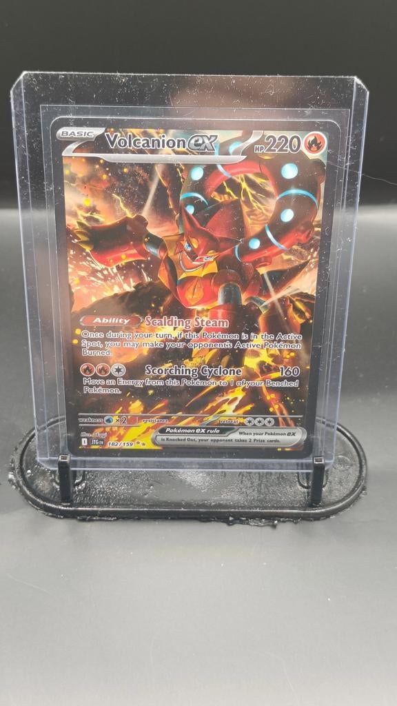 Volcanion EX #182 Pokémon Kaart - Full Art Ultra Rare, Ophalen of Verzenden, Zo goed als nieuw, Losse kaart, Foil