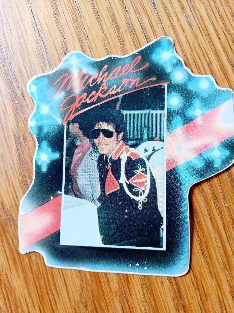 Michael Jackson sticker 10x9cm, Verzamelen, Ophalen of Verzenden, Zo goed als nieuw, Bedrijf of Vereniging