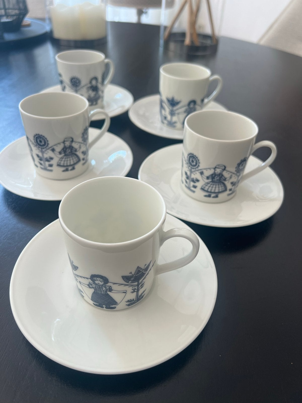 Set van 5 Salinsmann Weiden Bavaria kopjes en schotels, Ophalen