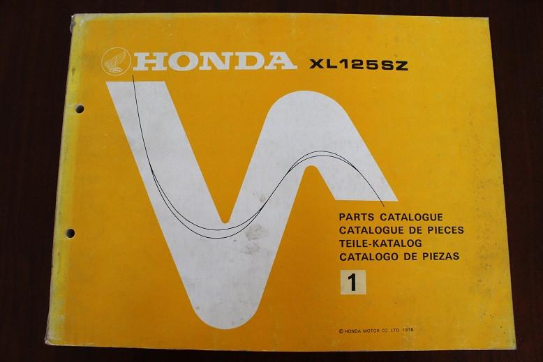 Honda XL125SZ 1978 motorcycle parts catalogue XL125 SZ, Motoren, Ophalen of Verzenden, Honda