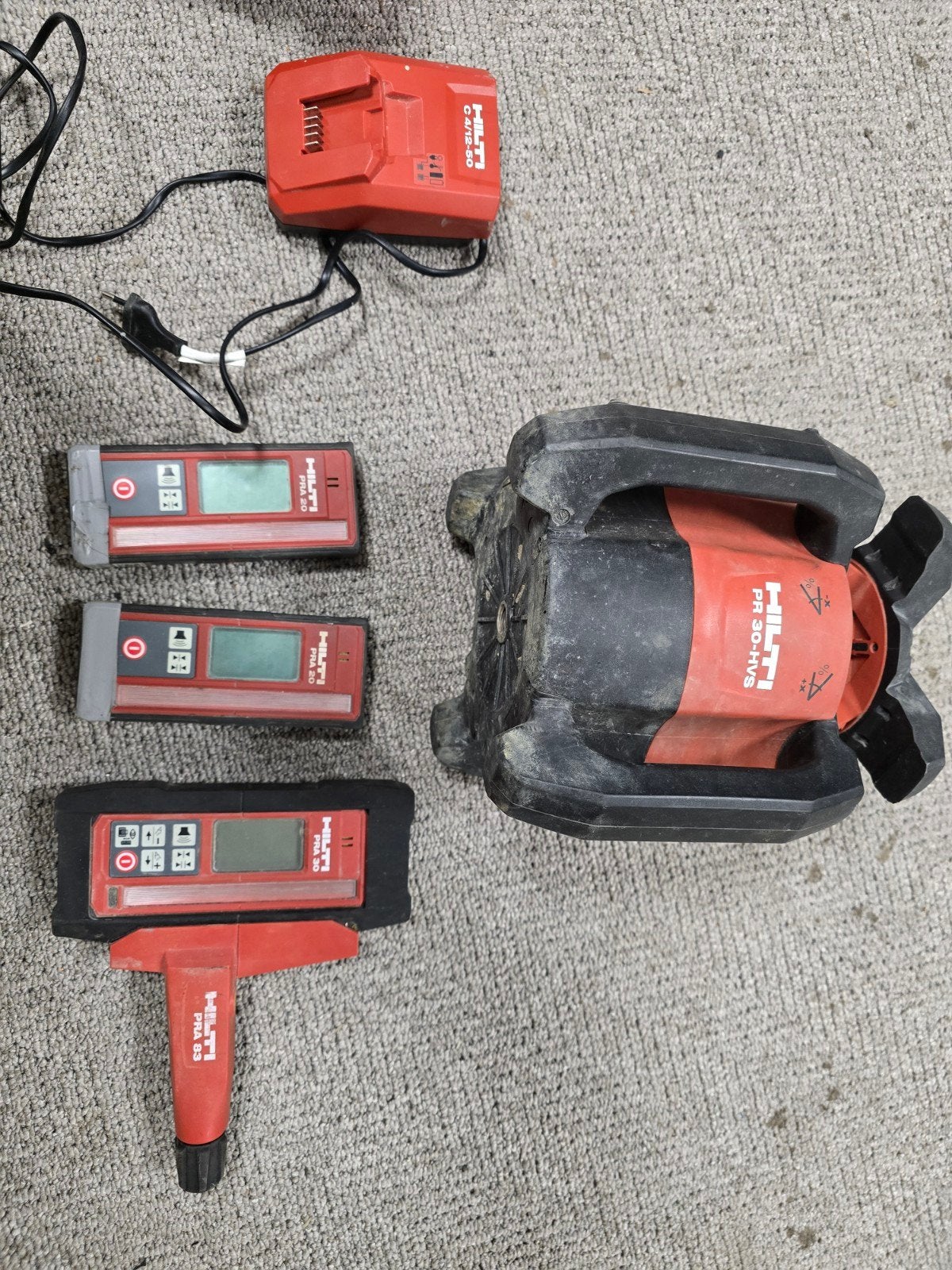 Hilti PR 30-HVS Roterende Laser met Ontvangers en Oplader, Ophalen of Verzenden, Gebruikt