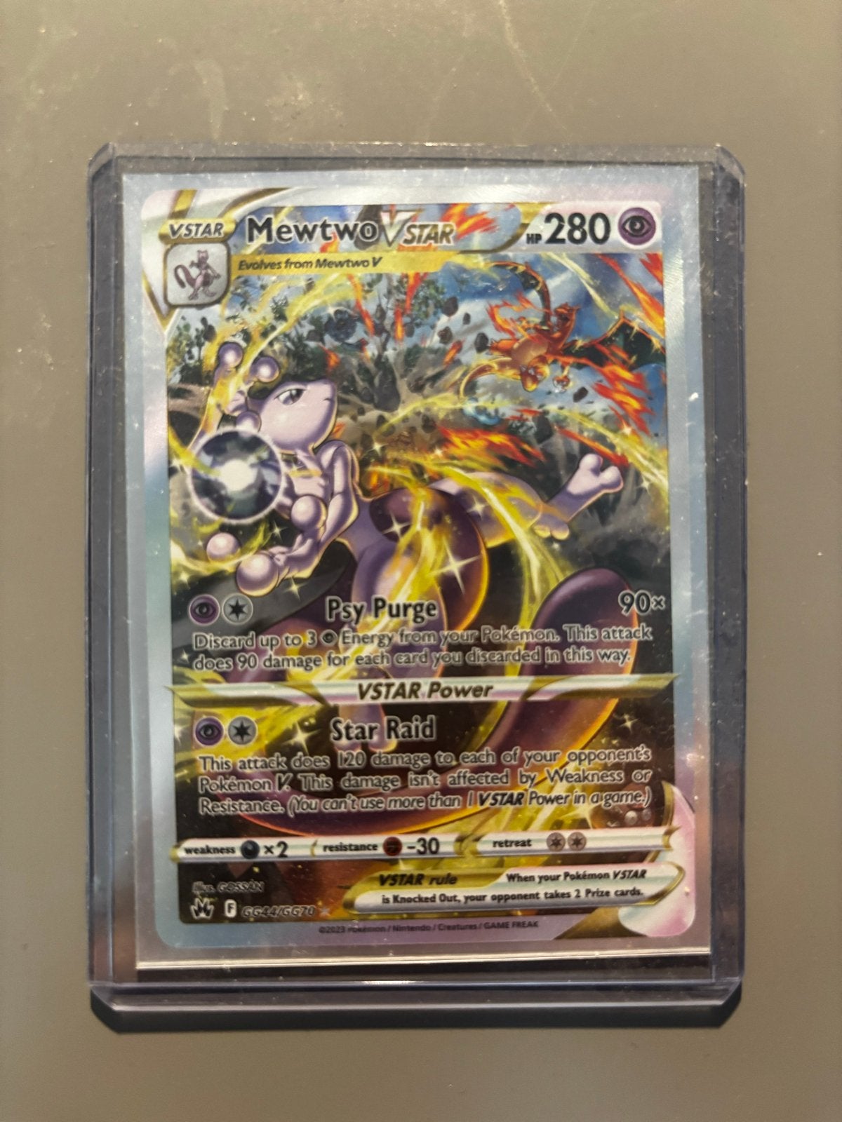 Mewtwo VSTAR Pokémon kaart, Ophalen of Verzenden, Zo goed als nieuw, Losse kaart