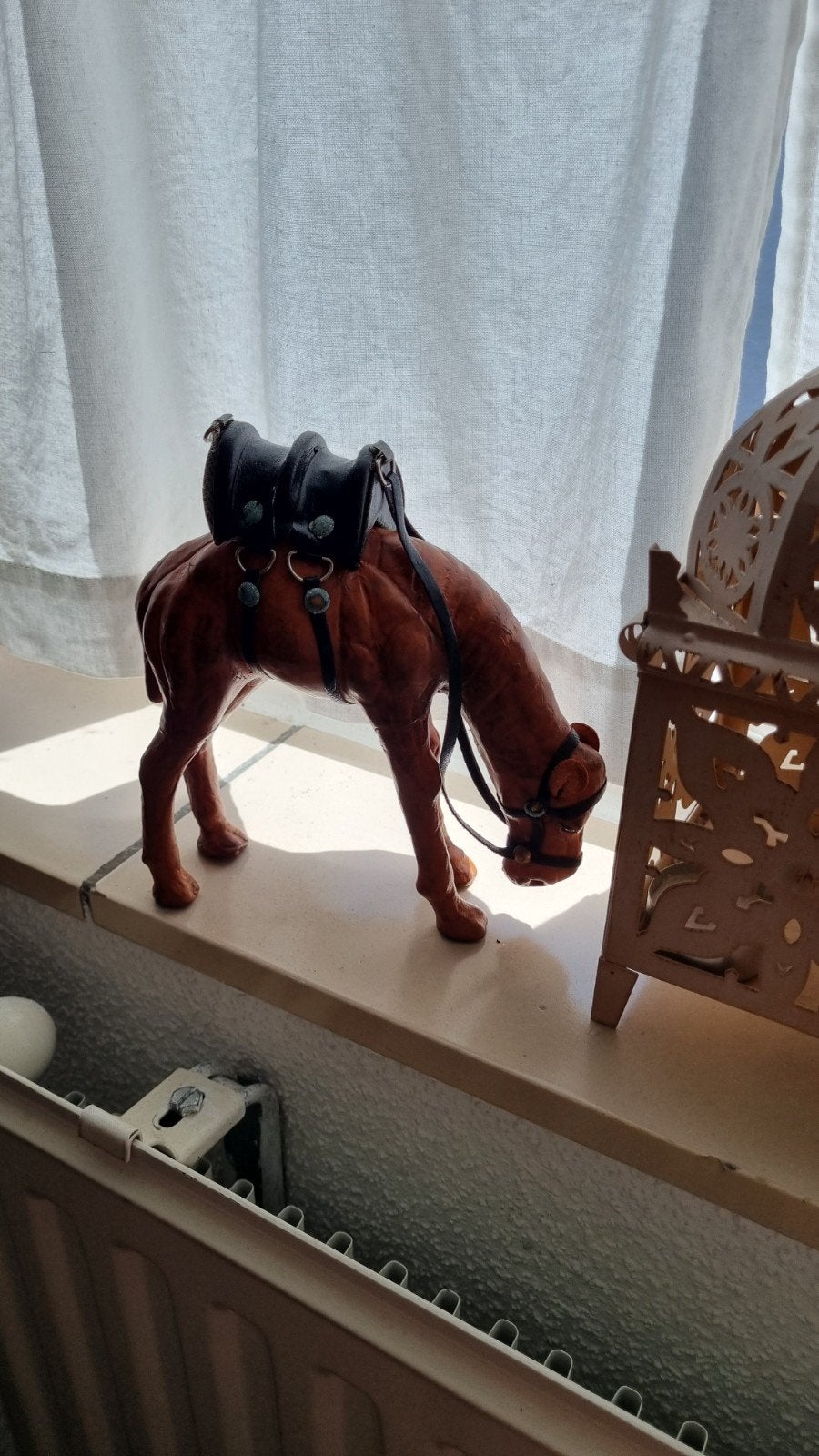 Vintage Dromedaris van Leer - Decoratief Beeldje, Antiek en Kunst, Ophalen of Verzenden