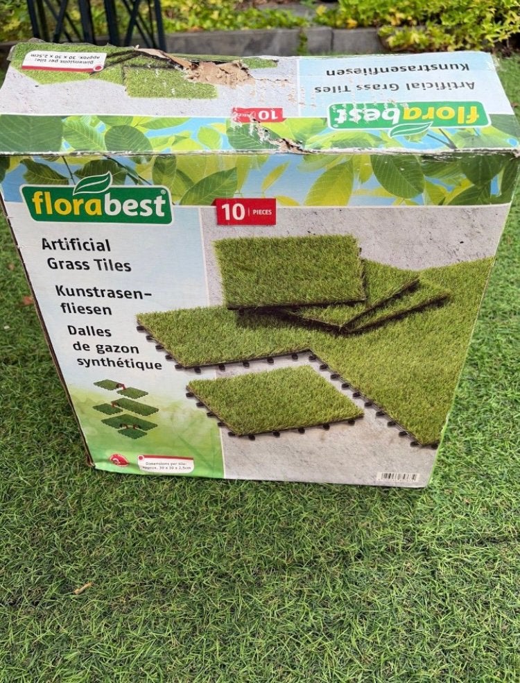 GEZOCHT  !! Kunstgras tegels Florabest Lidl, Ophalen of Verzenden, Zo goed als nieuw