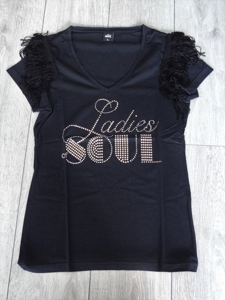 NIEUW! Dames T-Shirt Ladies Of Soul Maat L >Snelle Verzendin, Ladies Of Soul, Zwart, Nieuw, Ophalen of Verzenden