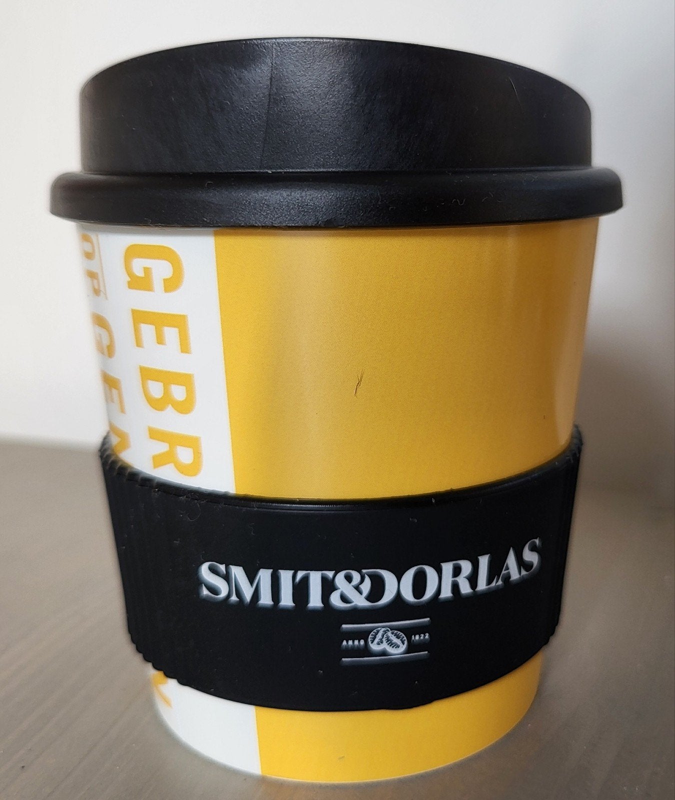 SPLINTERNIEUW: Smit & Dorlas To-Go Koffiebeker – Geel 250ml, Kunststof, Overige merken, Nieuw, Ophalen of Verzenden