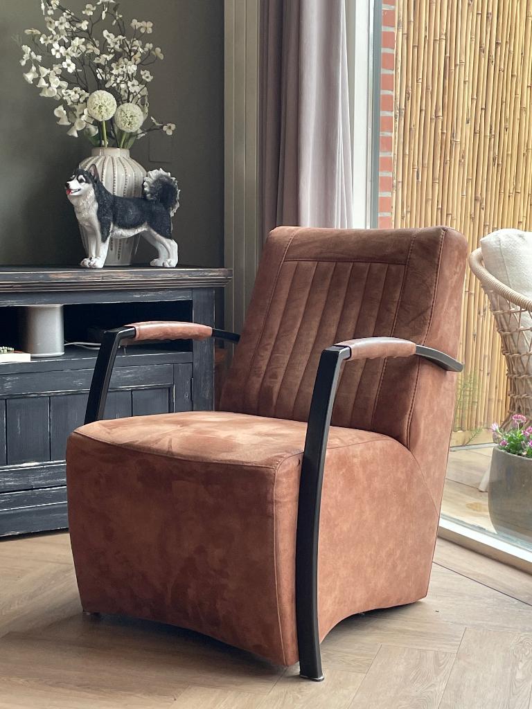 Fauteuil stoel, Ophalen, Zo goed als nieuw, Industrieel, 50 tot 75 cm