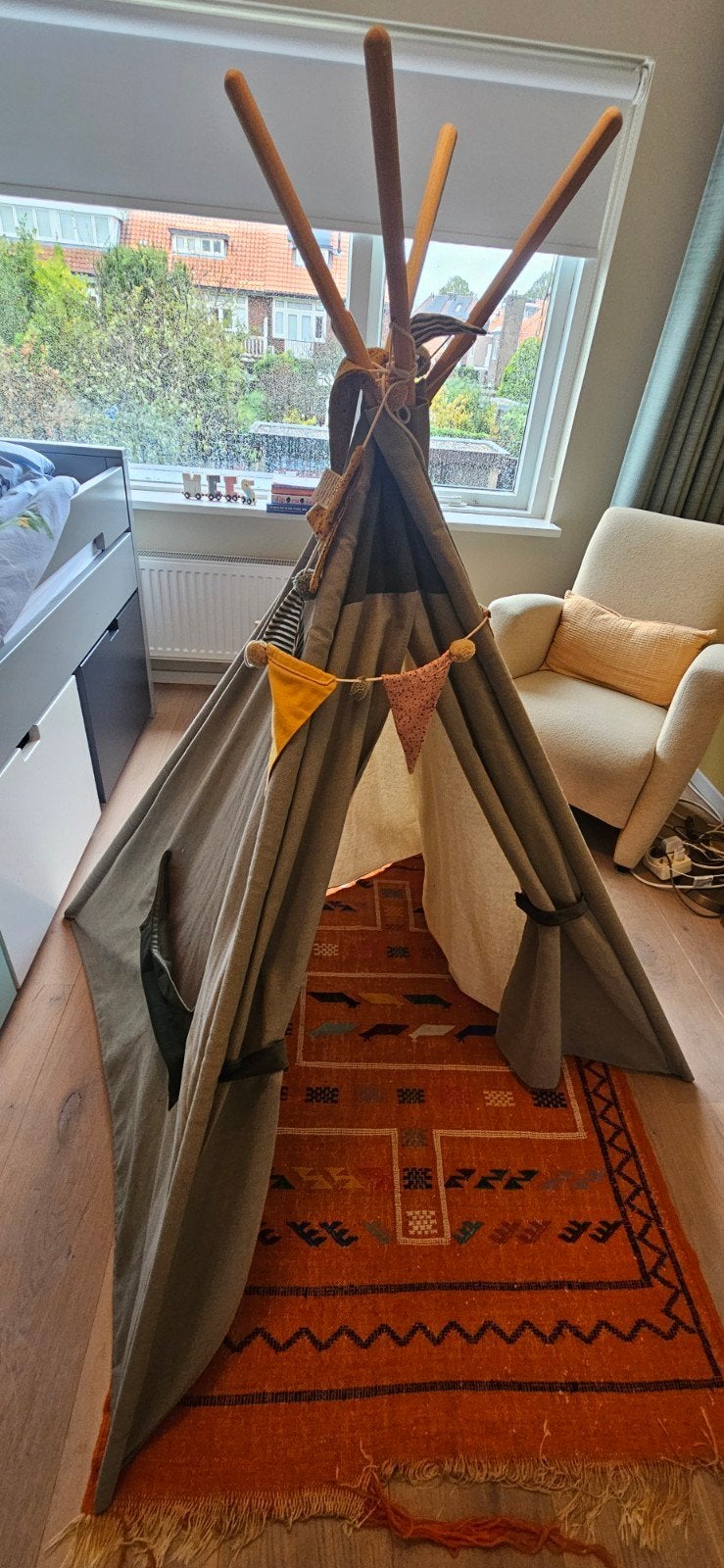 Kinder tipitent met hoes - Perfect voor speelplezier!, Kinderen en Baby's, Ophalen, Gebruikt