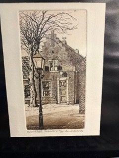 Henk Daas, Antiek en Kunst, Kunst | Etsen en Gravures, 18 cm, Stadsgezicht, Ophalen of Verzenden, 13 cm