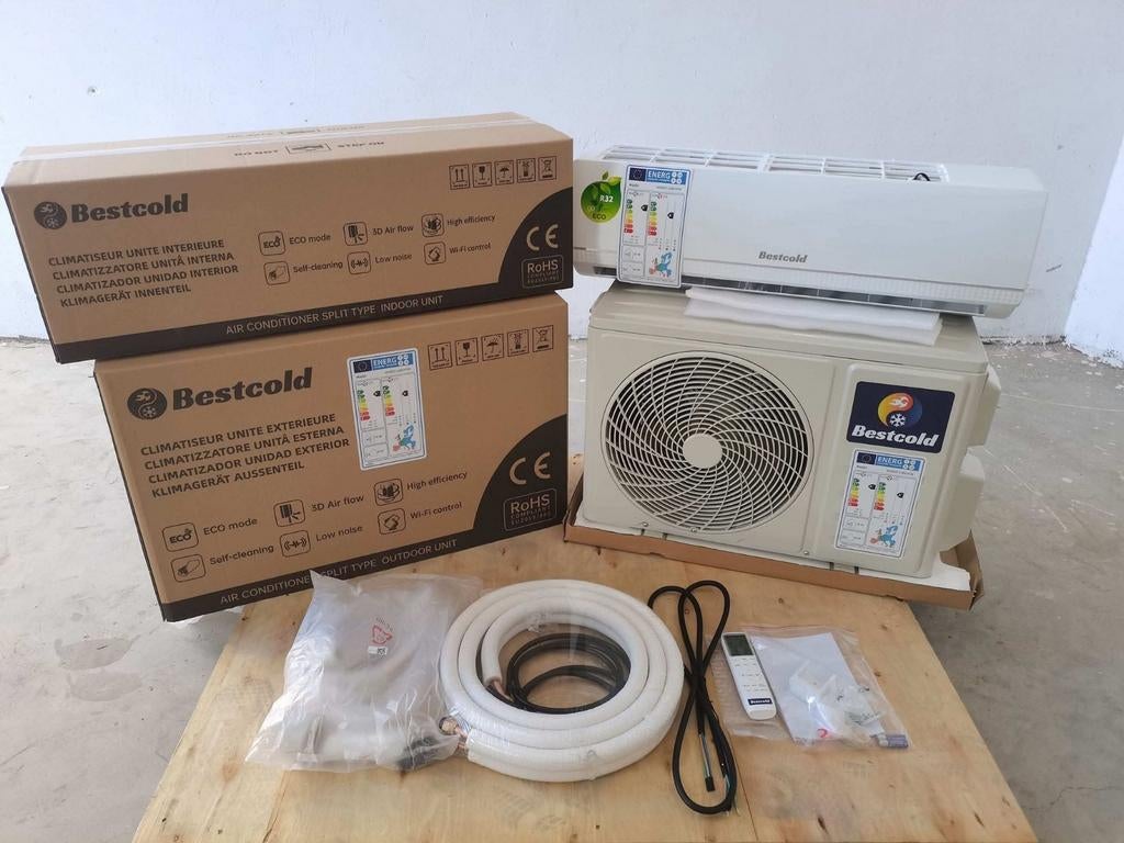 Bestcold Airco Split Unit - Nieuw in doos 2.5kw, Witgoed en Apparatuur, Airco's, Nieuw, Wandairco, Minder dan 60 m³, 3 snelheden of meer