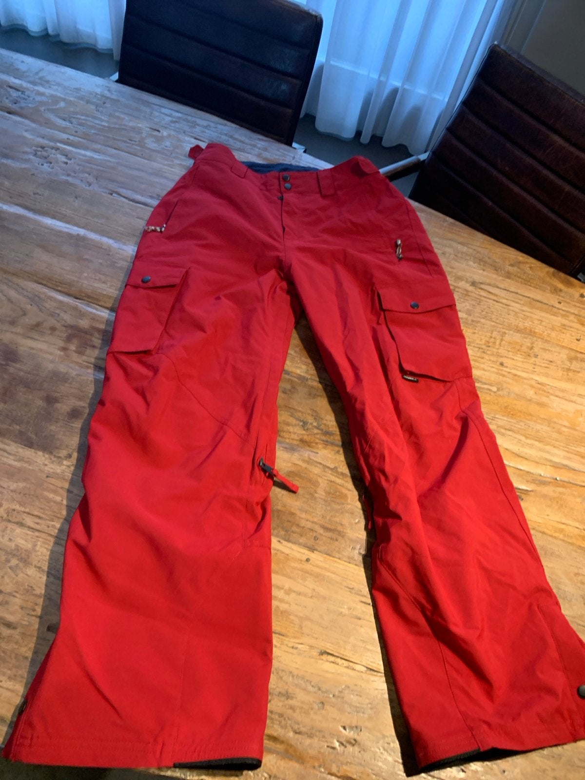 O'Neill skibroek maat L, rood, 10k waterproof, Ophalen of Verzenden, Gedragen, Broek