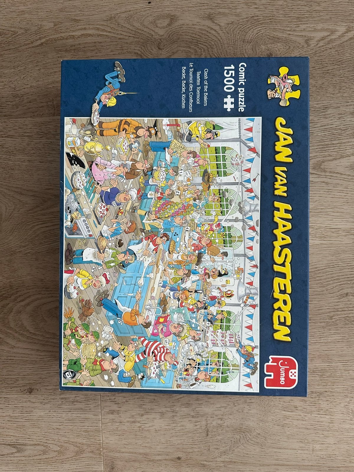 Jan van Haasteren Comic Puzzle - Taarten Toernooi 1500 stukj, Een of twee spelers, Ophalen of Verzenden, Zo goed als nieuw