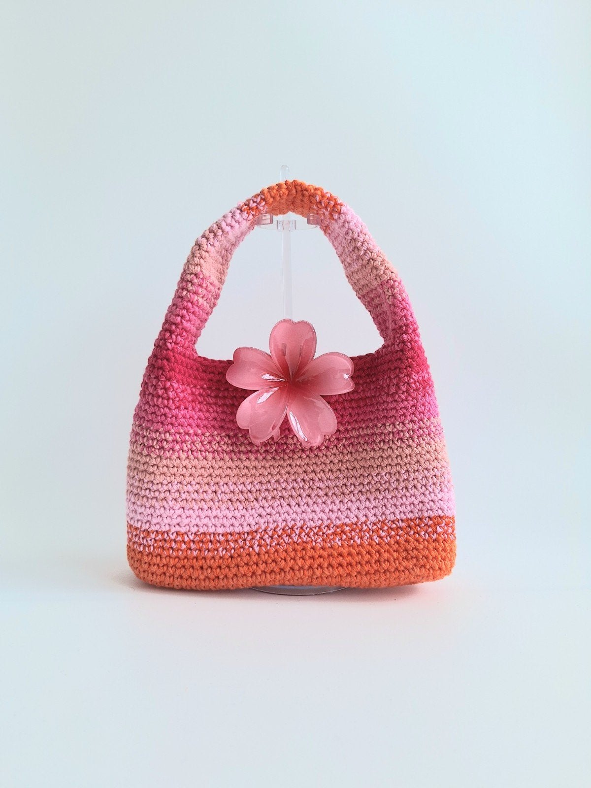 gehaakte tas tropical malediven, Sieraden, Tassen en Uiterlijk, Tassen | Damestassen, Ophalen of Verzenden, Nieuw, Oranje, Handtas
