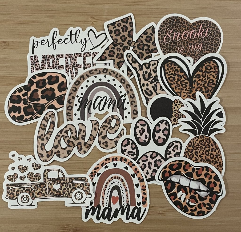 Panter- Luipaard print stickers, Verzenden, Nieuw, Meerdere stickers