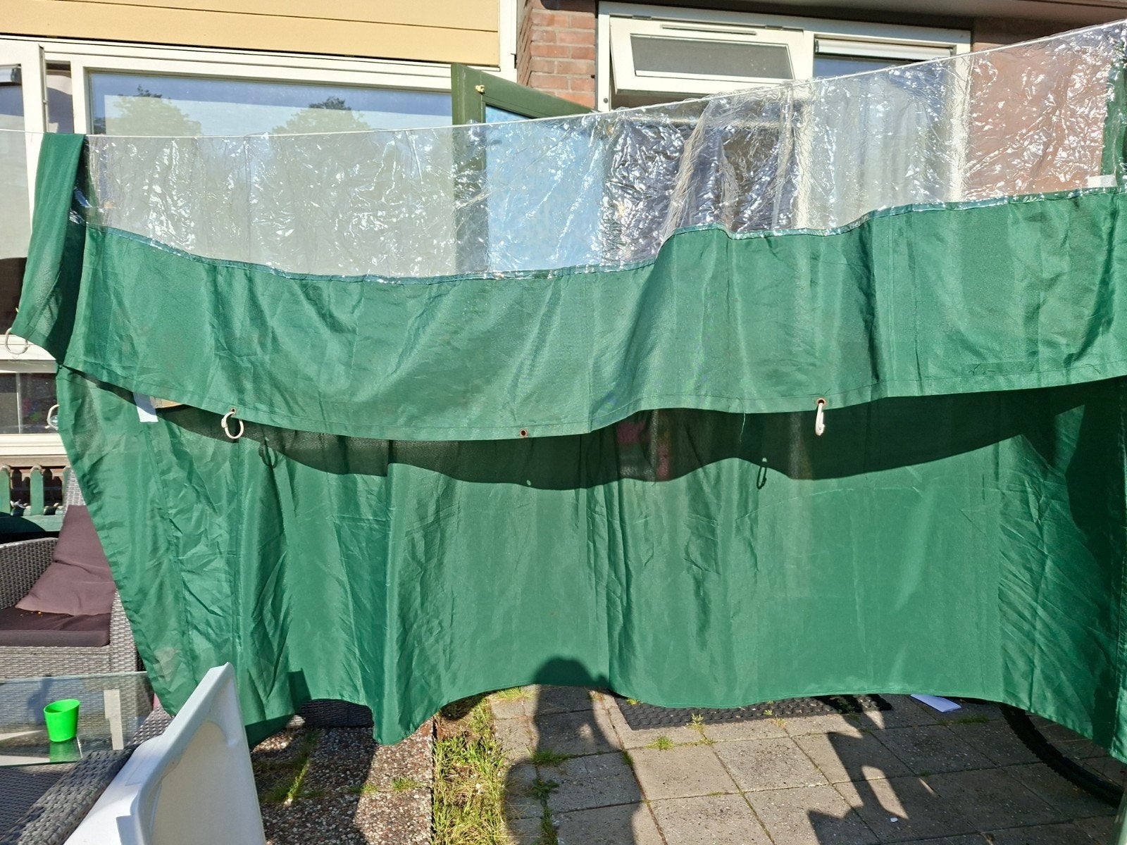 zijwand partytent groen, Tuin en Terras, Partytenten, Ophalen, Gebruikt, Minder dan 5 meter