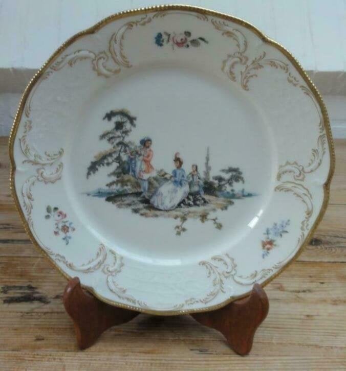 Vintage bord met romantische voorstelling, Rosenthal, Verzenden