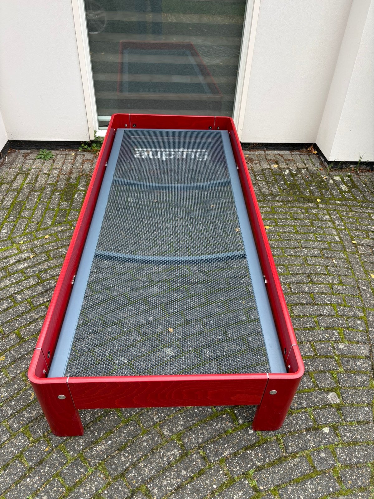 Te koop Auping Auronde rood beits  80 x200 34.5 cm hoog, Ophalen, Overige typen