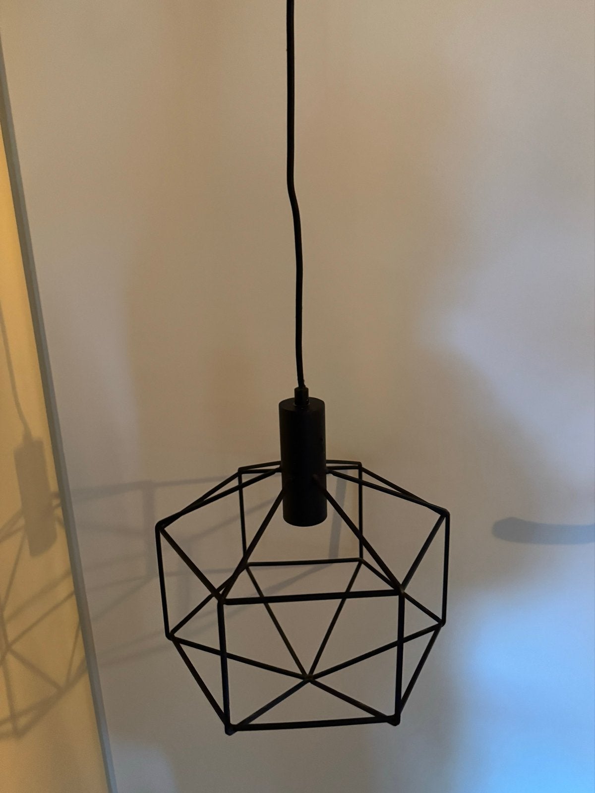 Zwarte hanglamp, Ophalen, Zo goed als nieuw, Metaal, E27 (groot)