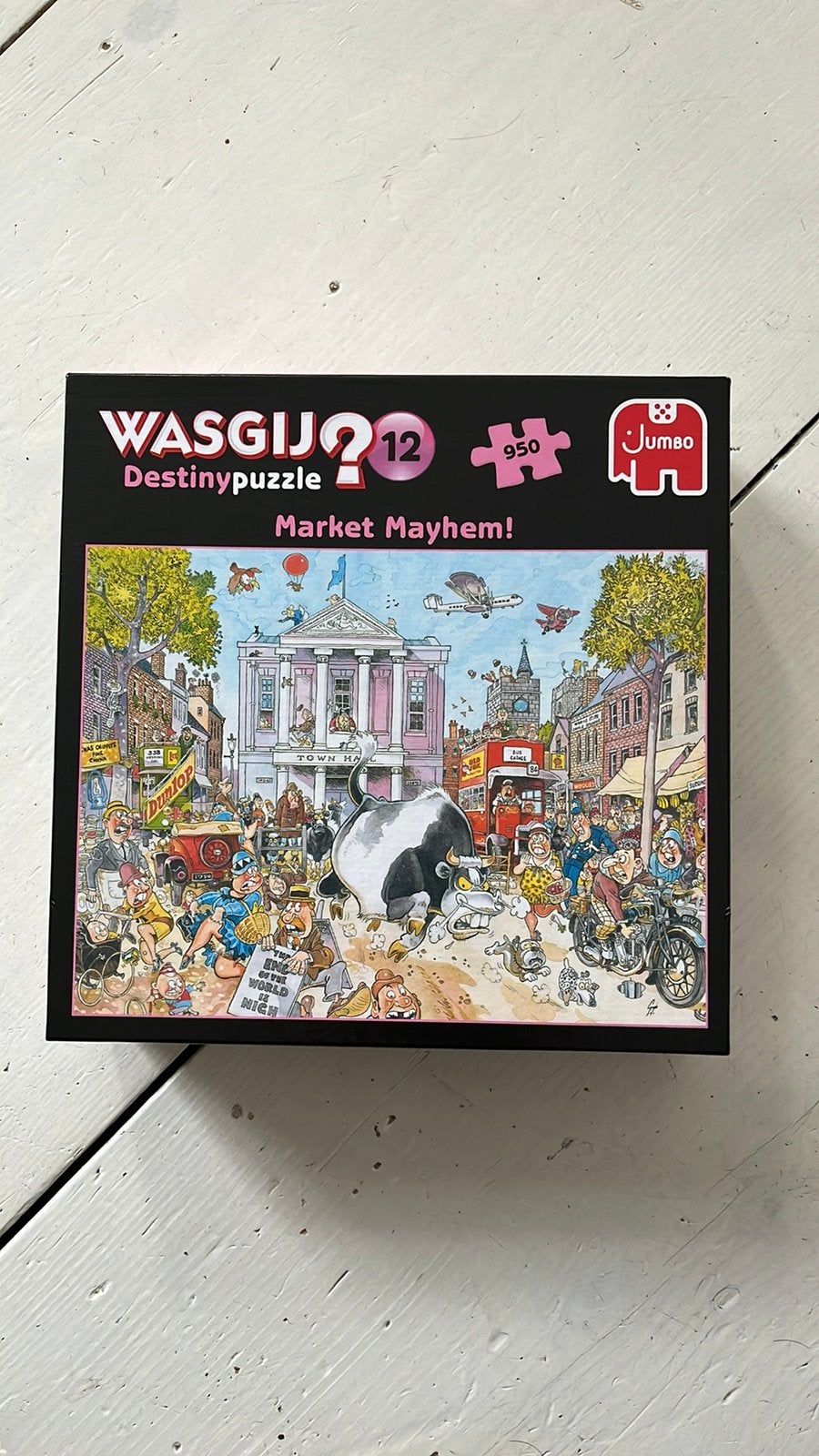 Wasgij puzzel-Market Mayhem-950 stukjes, Ophalen of Verzenden, 500 t/m 1500 stukjes, Zo goed als nieuw, Legpuzzel