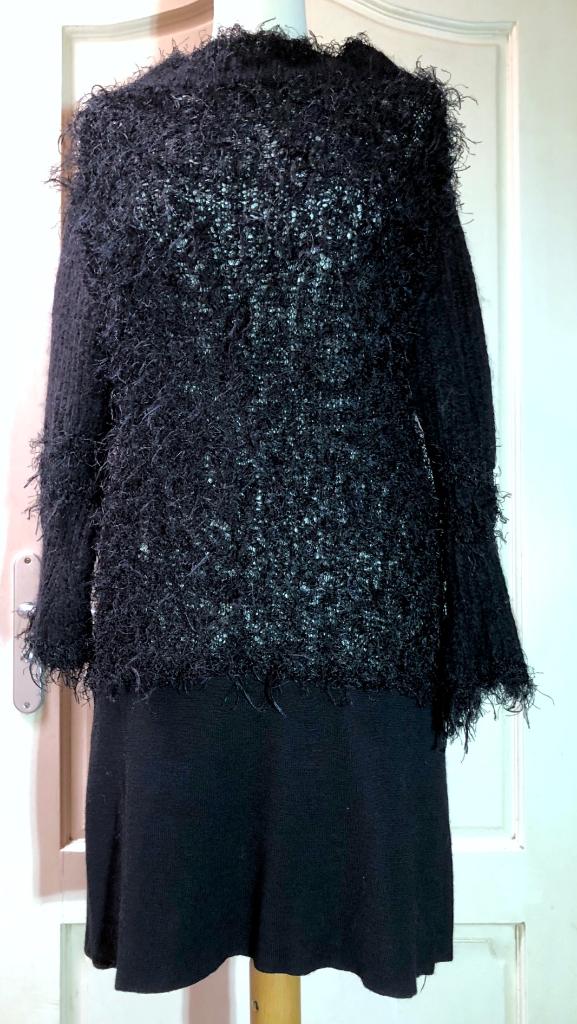 Didi aparte zwarte harige fluffy trui jurk mt m, Maat 38/40 (M), Zwart, Didi, Ophalen of Verzenden