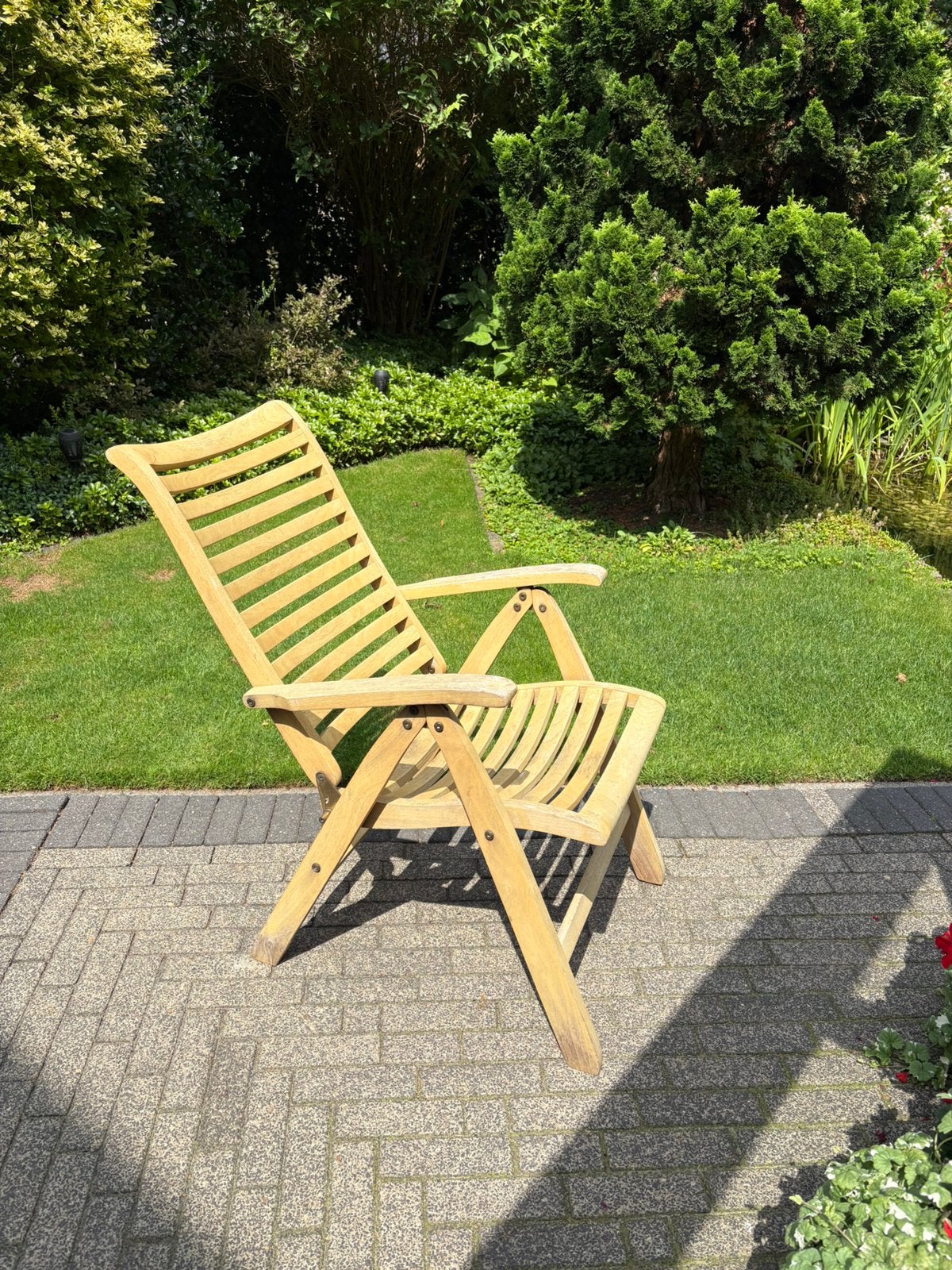 Teamhouten tuinstoelen, Tuin en Terras, Tuinstoelen, Ophalen, Gebruikt, Teakhout