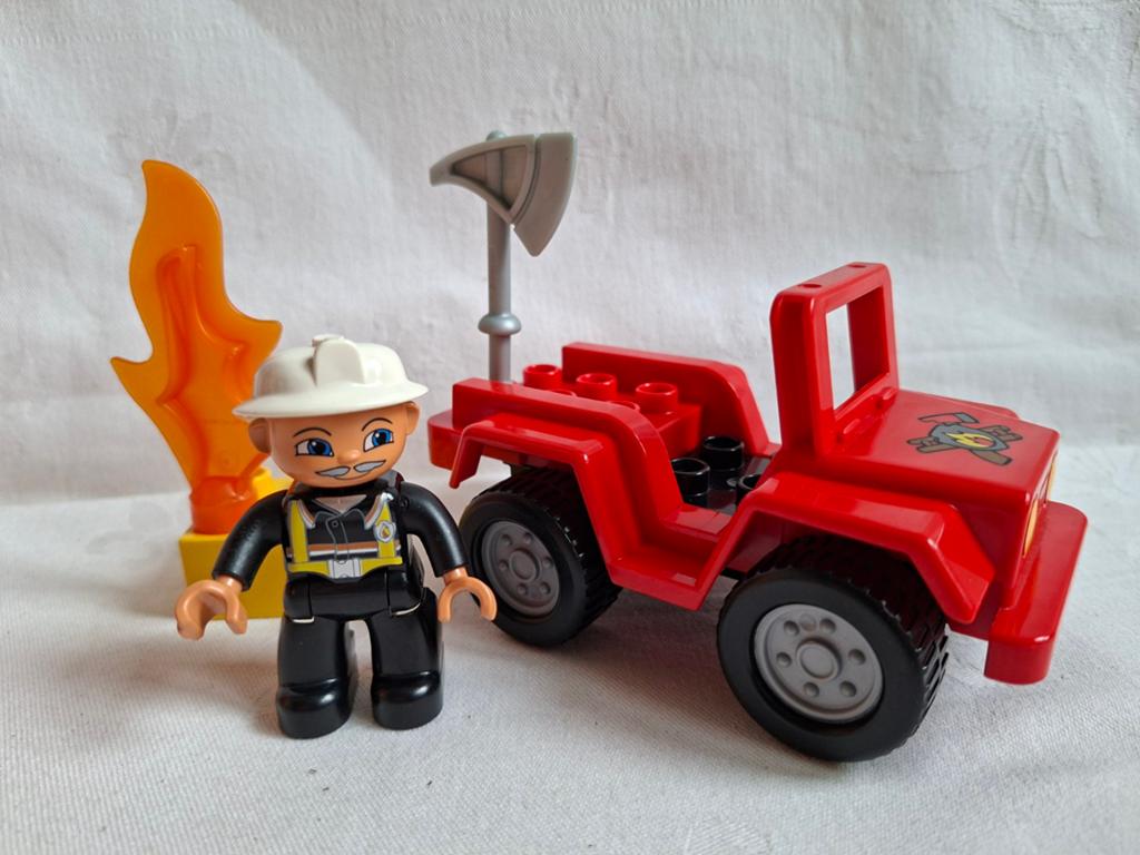 Duplo set 6169 Brandweercommandant met quad, Ophalen of Verzenden, Zo goed als nieuw, Duplo, Complete set
