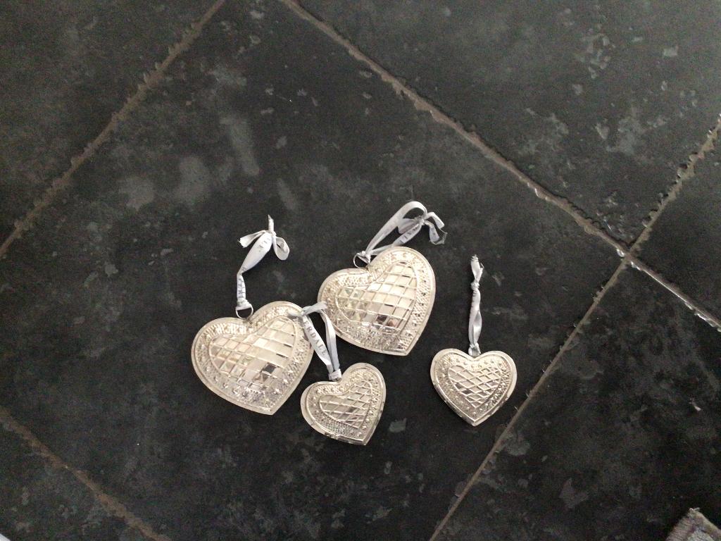 Decoratie ijzeren metalen harten hartjes Riverdale, Ophalen of Verzenden, Metaal, Zilver, Landelijk