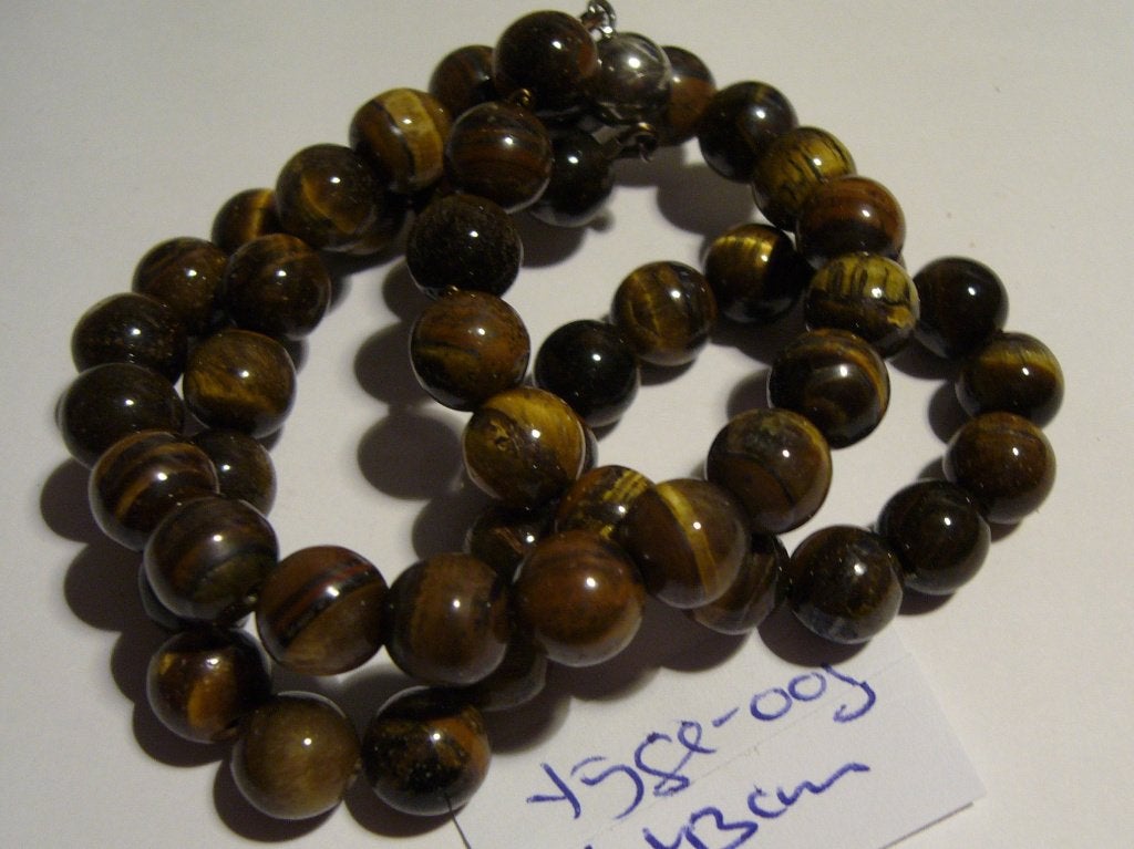 tijgeroog 43cm ketting mineraal edelsteen tijger oog tyger, Sieraden, Tassen en Uiterlijk, Kettingen, Bruin, Ophalen of Verzenden