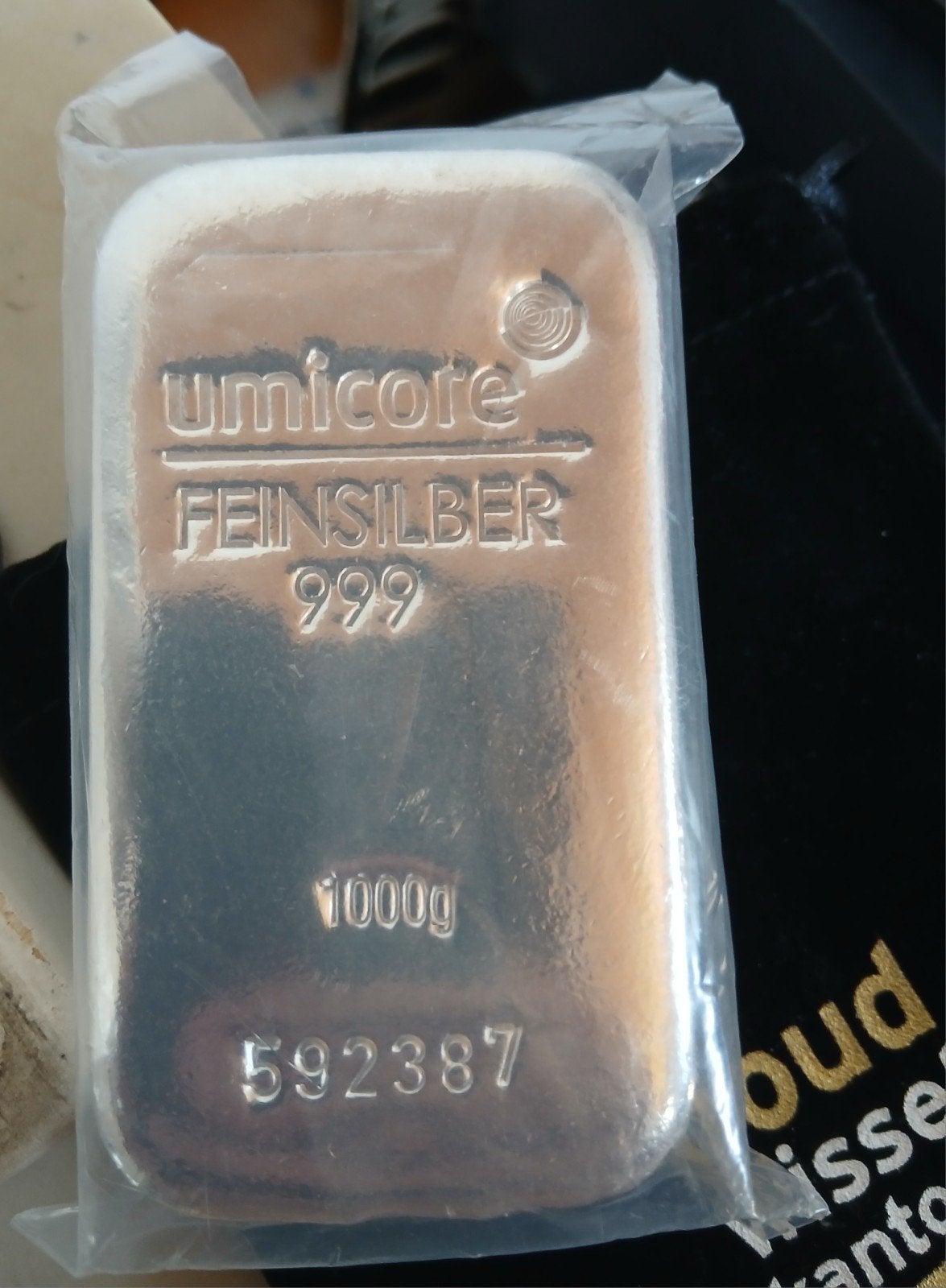 Zilverbaar Umicore 1 kilogram, Ophalen of Verzenden, Zilver