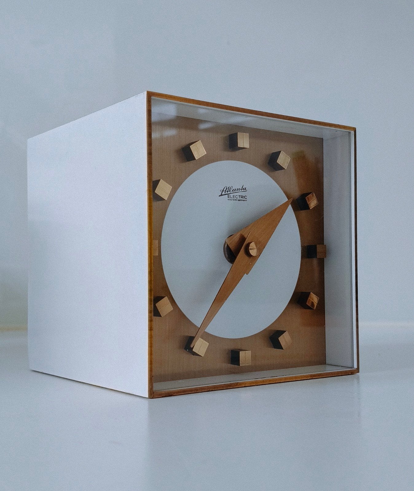 Vintage Atlanta Electric tafelklok – Space Age design, Antiek en Kunst, Ophalen of Verzenden
