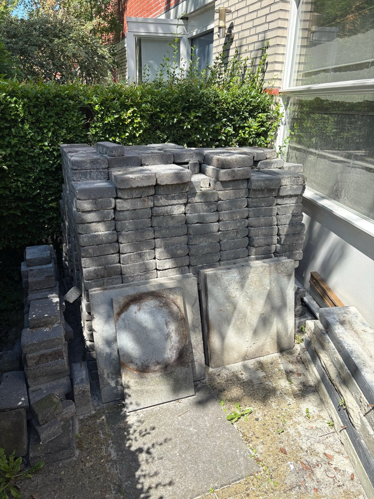 Tuintegels 30x20 cm - Gebruikt, voor terras of pad, Tuin en Terras, Ophalen, Gebruikt, 10 m² of meer, Beton