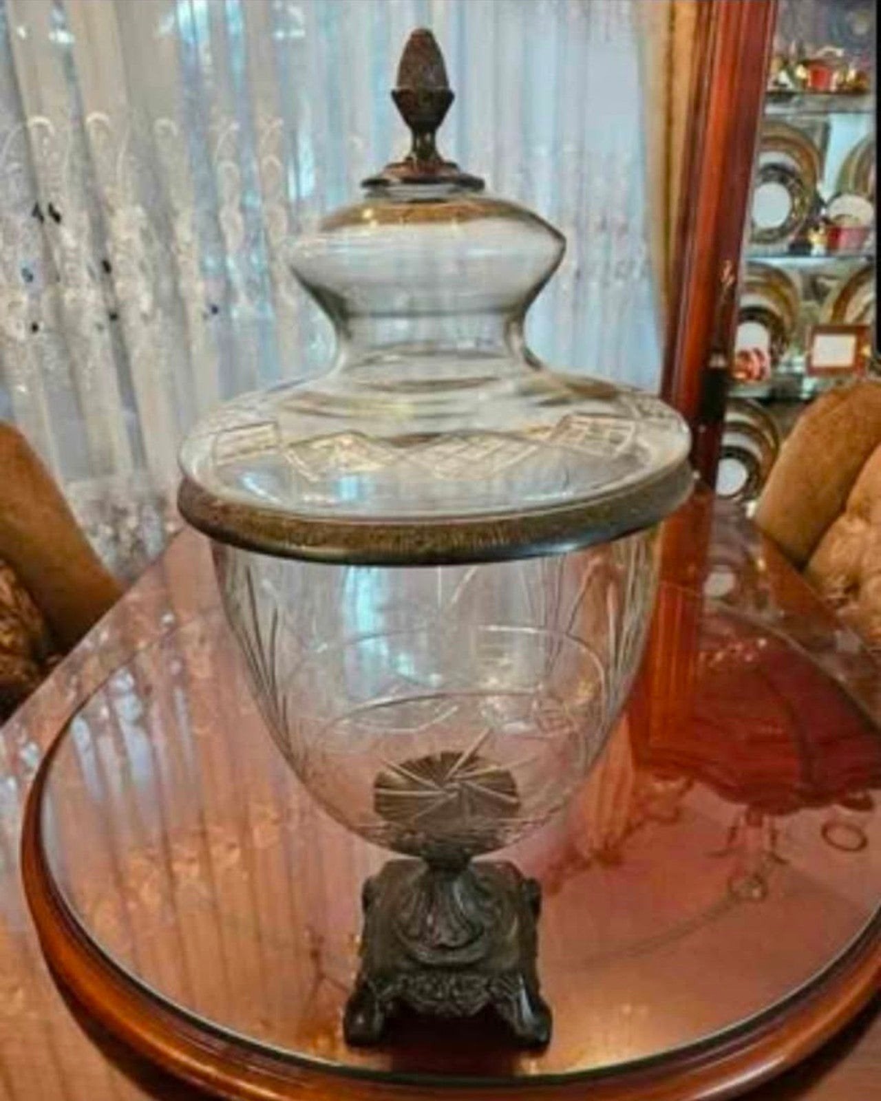 Baroque grote snoeppot met deksel, Huis en Inrichting, Woonaccessoires | Stolpen, Ophalen of Verzenden